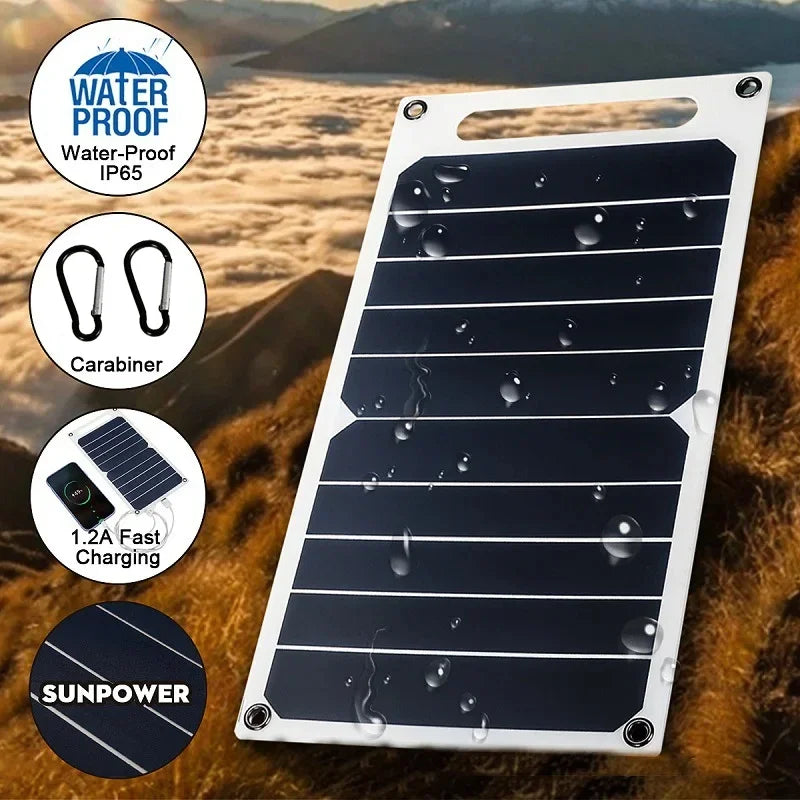 Panel Solar Portátil USB para Cargar Dispositivos