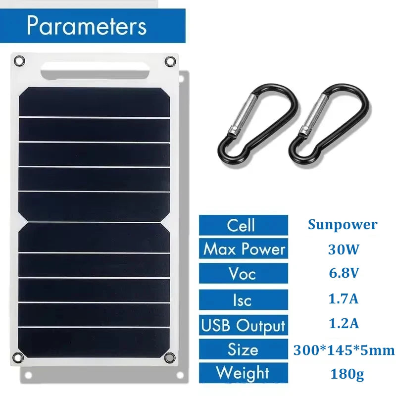 Panel Solar Portátil USB para Cargar Dispositivos