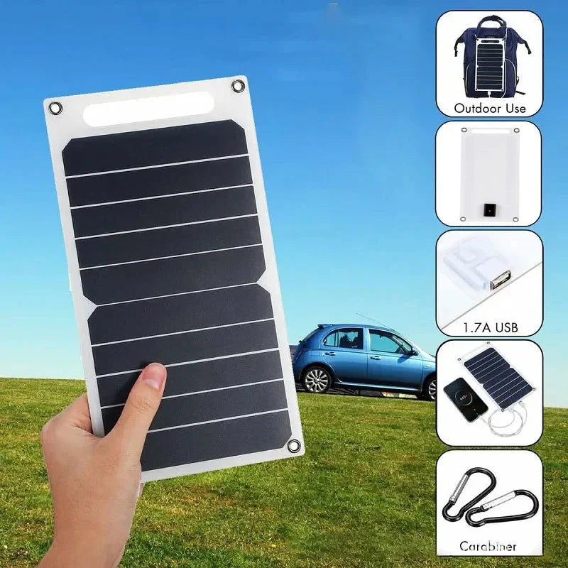 Panel Solar Portátil USB para Cargar Dispositivos